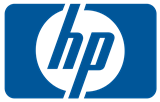 Logo firmy produkującej laptopy, drukarki oraz serwery - HP Hewlett-Packard