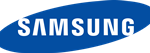 Logo Samsung - producenta drukarek laserowych oraz laptopów. Pogwarancyjny serwis Warszawa